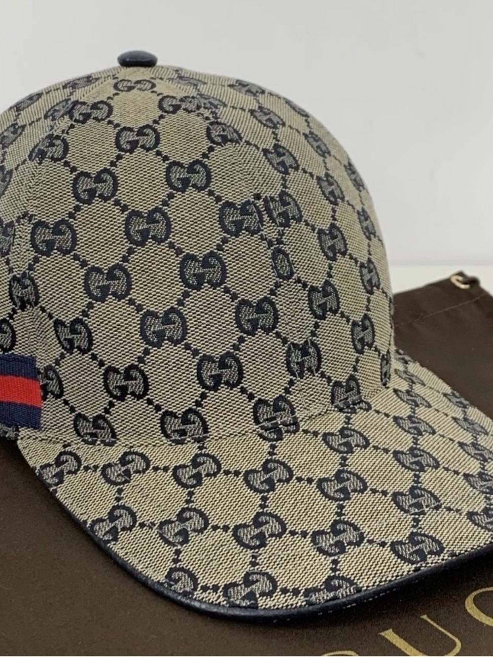 Gucci Monogram Baseball Cap - Beige/Blue